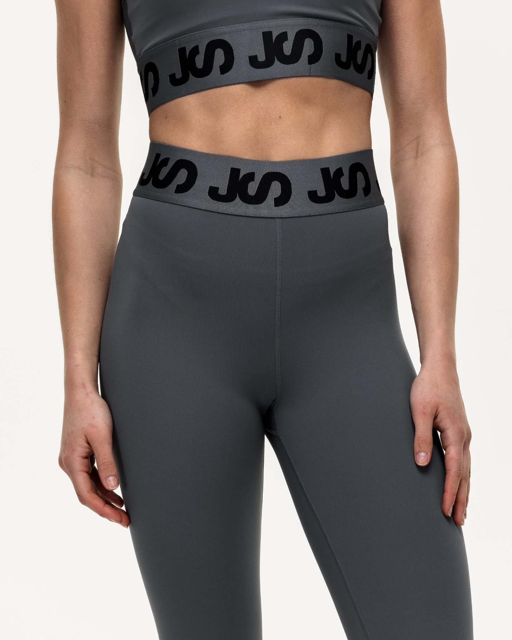 7/8 Workout Leggings - Slate/Black - Image 4