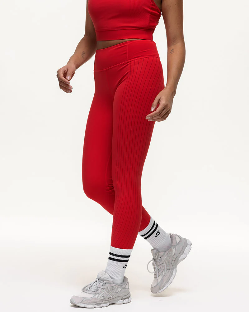 Agility Workout Leggings - Ruby Red - Image 3