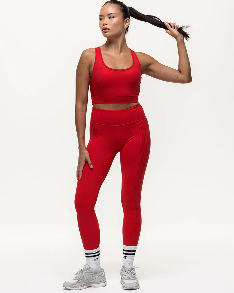 Agility Workout Leggings - Ruby Red - Image 5