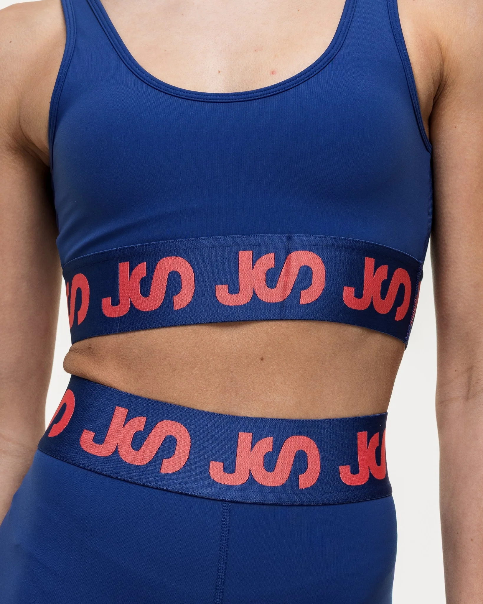 Airflow Medium Support Bra - Indigo/Coral - Image 3