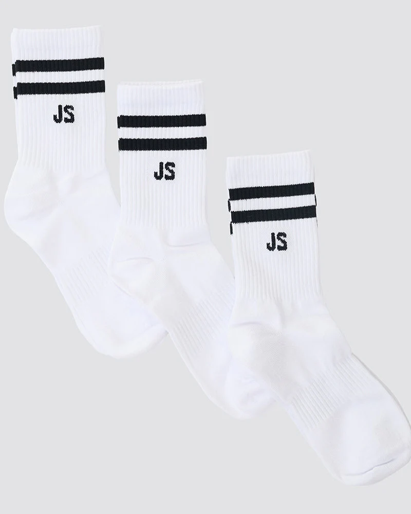 Ivory White Athletic Socks (3 pack) - Image 3