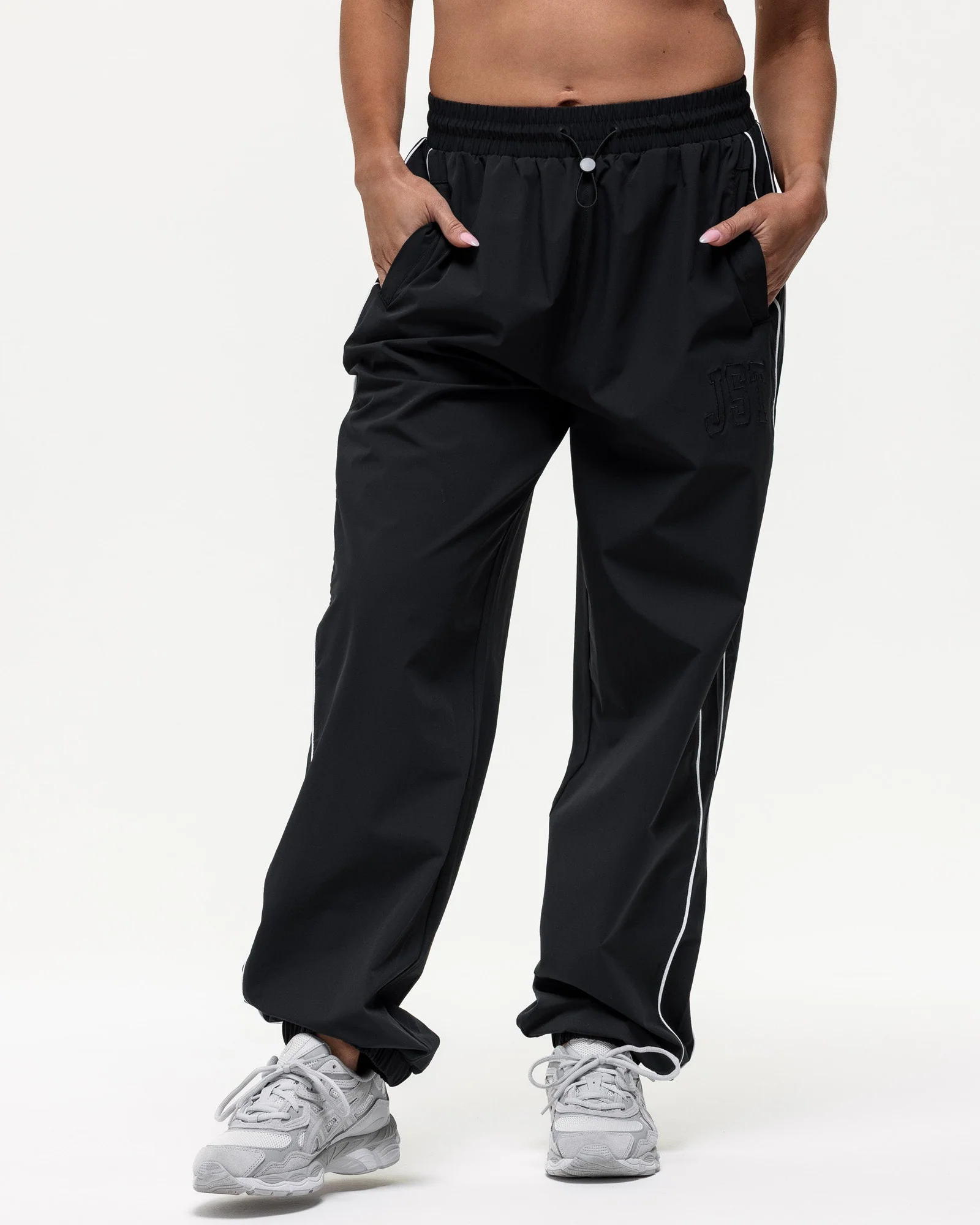 Courtside Track Pants - Black/White - Image 3