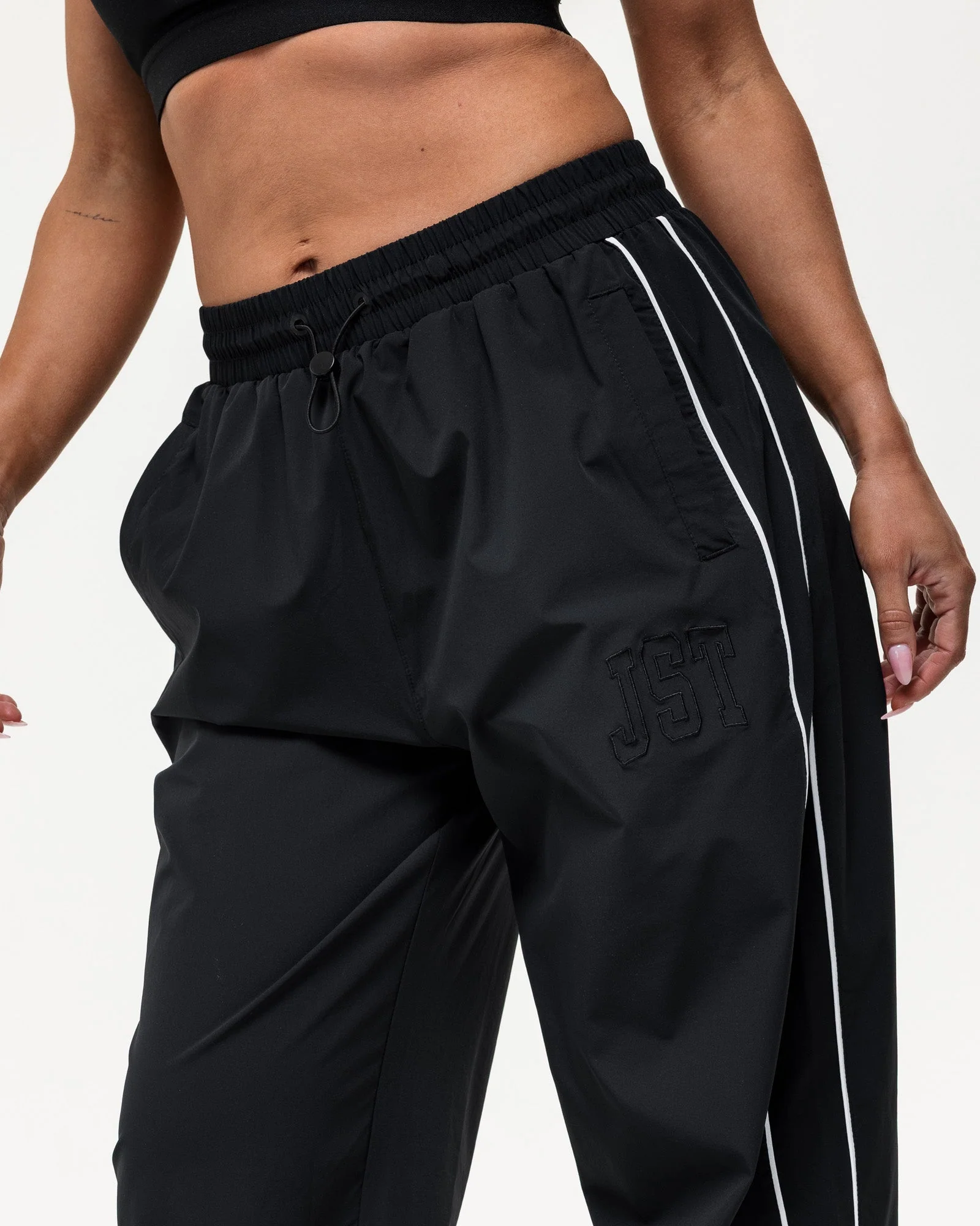 Courtside Track Pants - Black/White - Image 5
