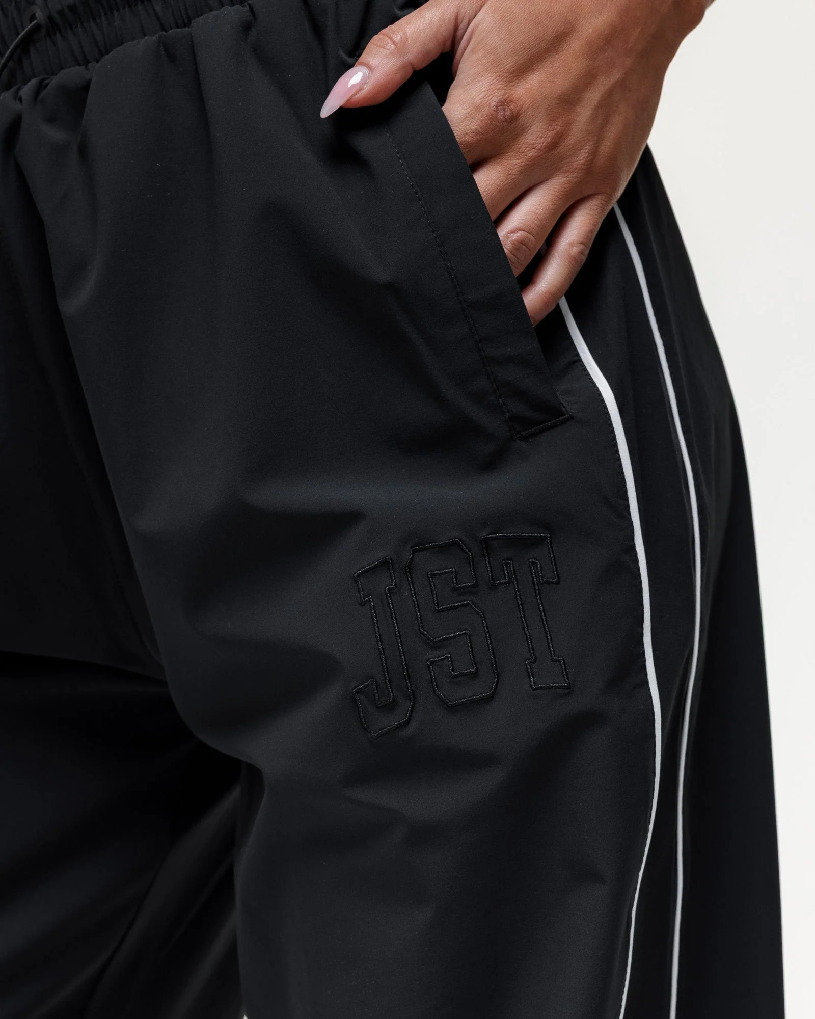 Courtside Track Pants - Black/White - Image 7