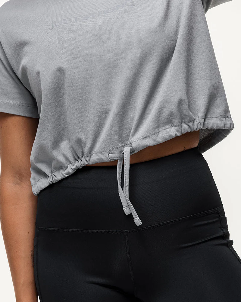 Everyday Drawstring Tee - Shadow Grey - Image 3