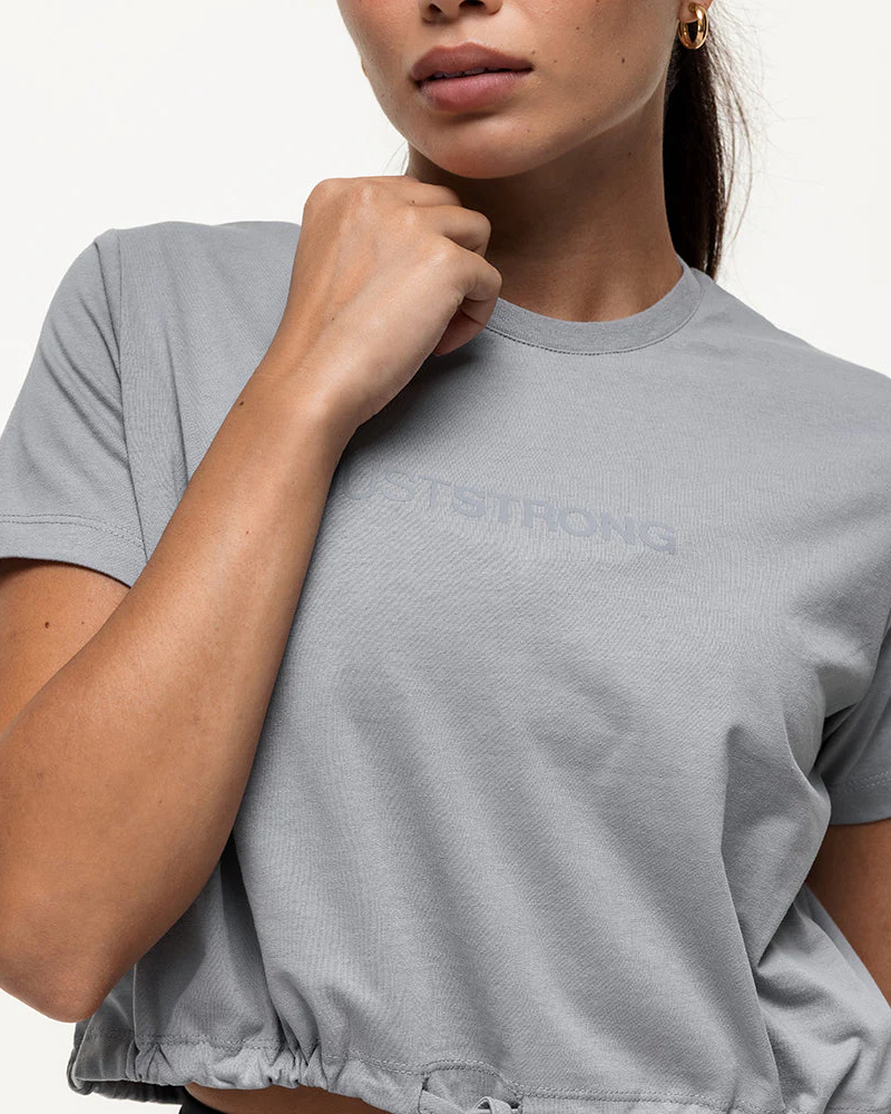 Everyday Drawstring Tee - Shadow Grey - Image 4