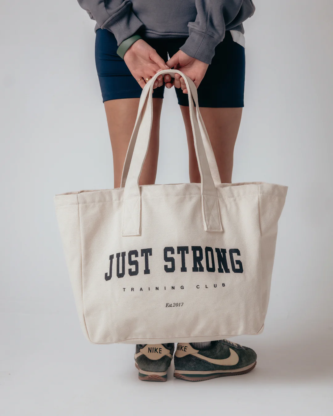 Just Strong Tote Bag - Natural Stone - Image 6
