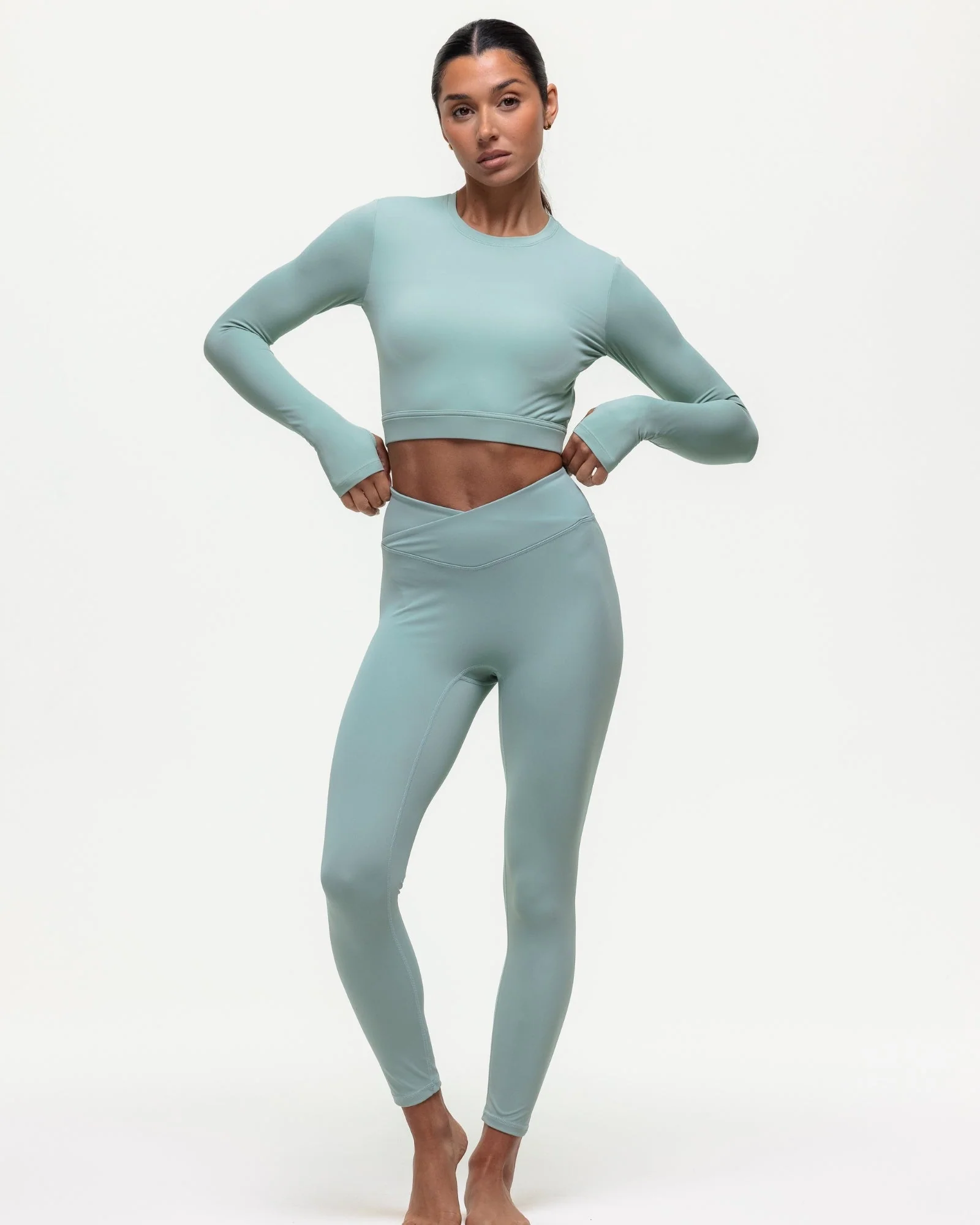 Karma Long Sleeve Crop Top - Seamoss - Image 8