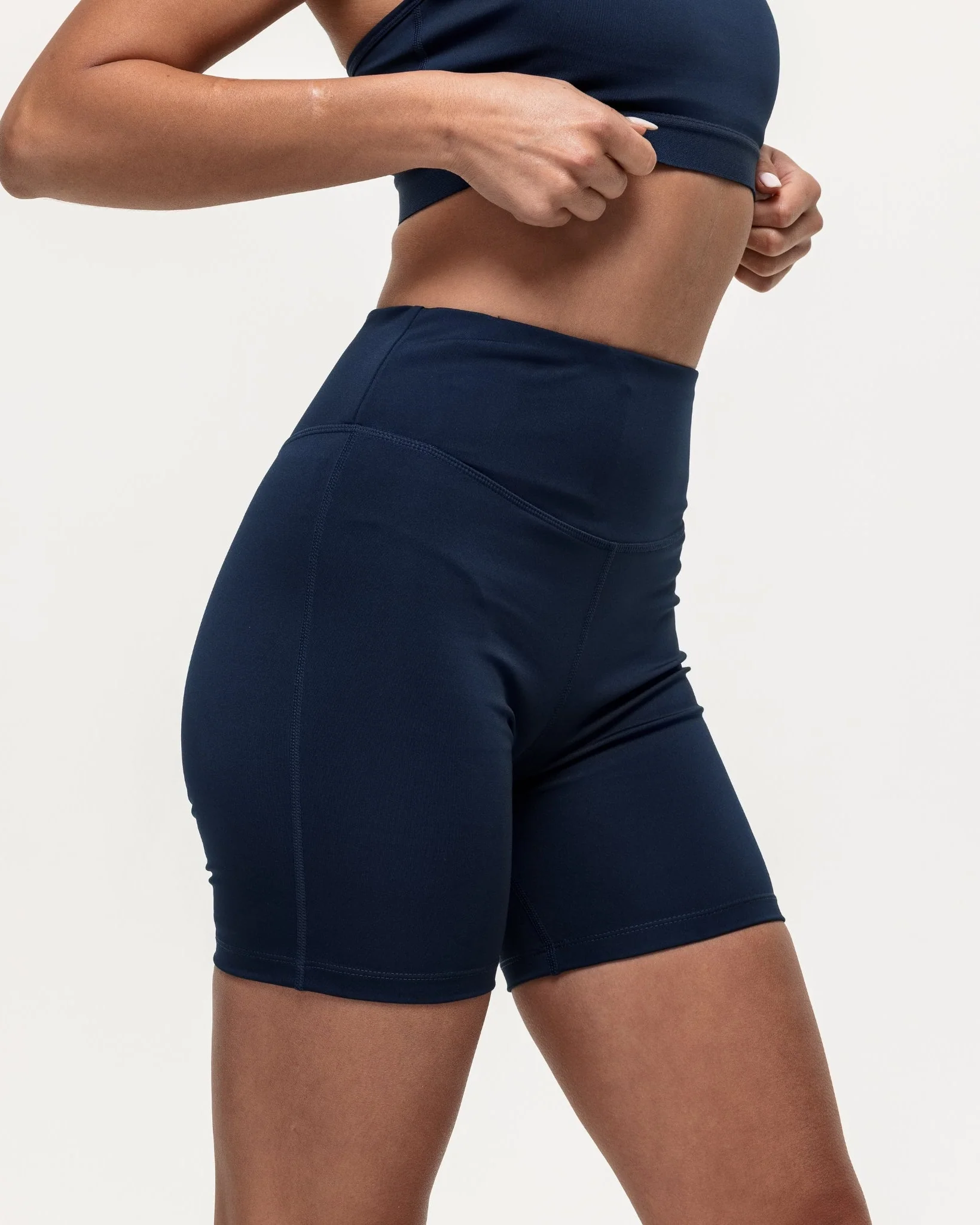 Motion High Rise Biker Shorts - Navy - Image 4