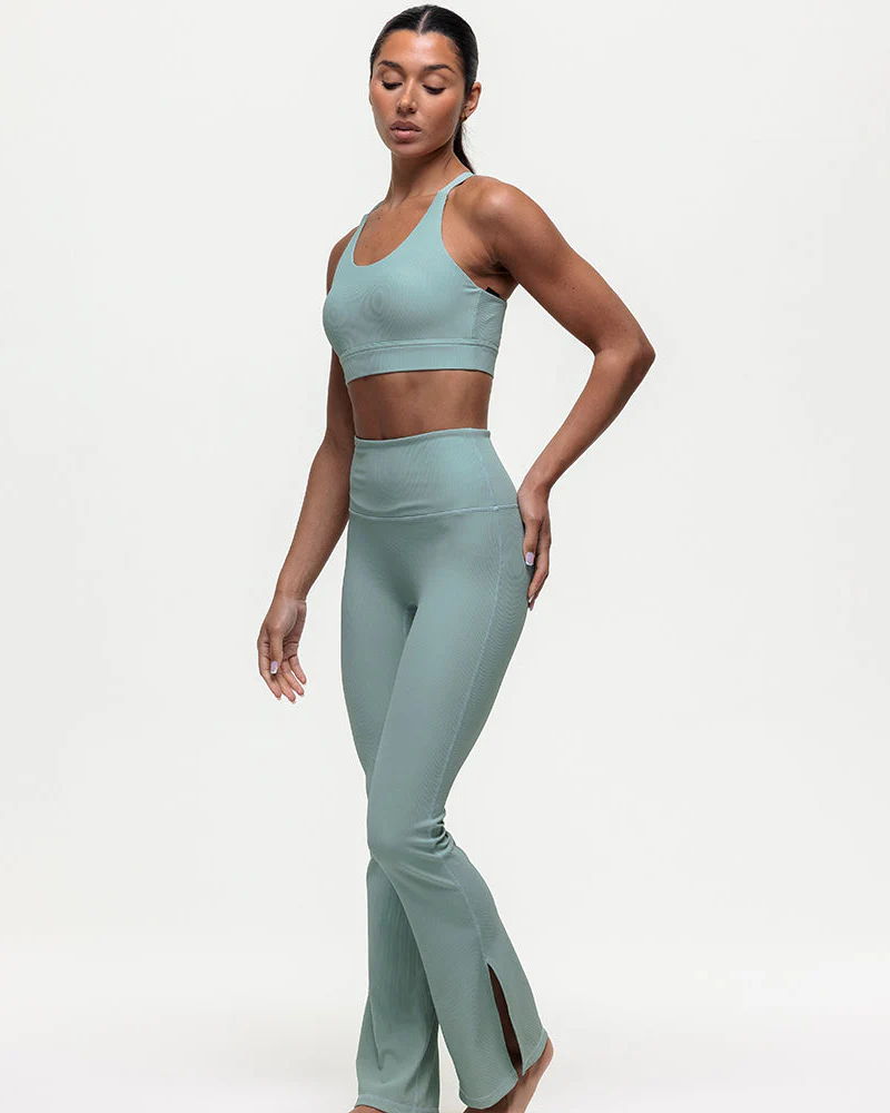 Namaste Ribbed Medium Support Bra - Seamoss - Image 5