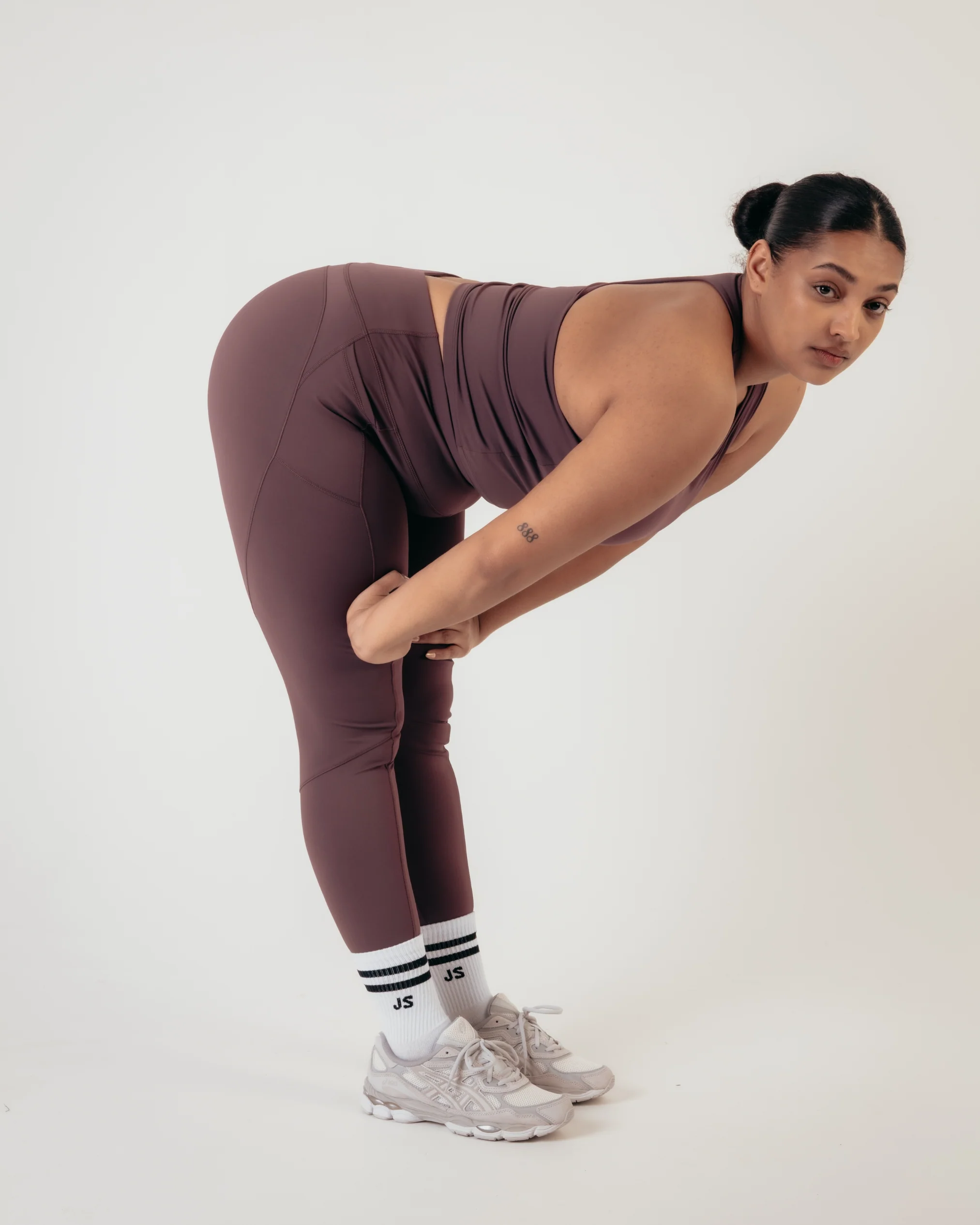 Power High Rise 7/8 Leggings - Burgundy - Image 5