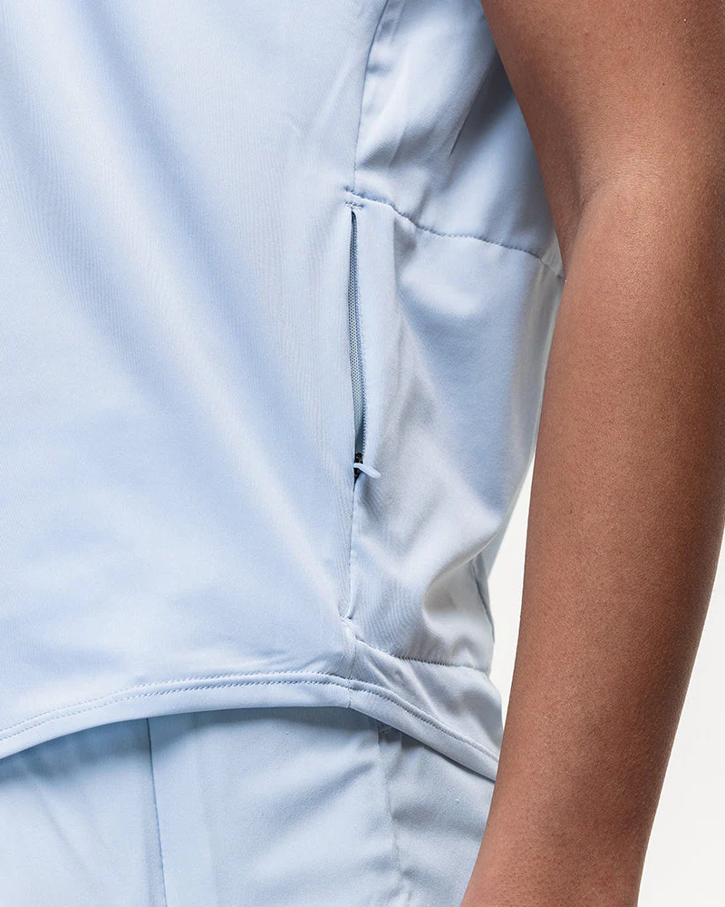 Run Tempo Pocket Tee - Ice Blue - Image 7