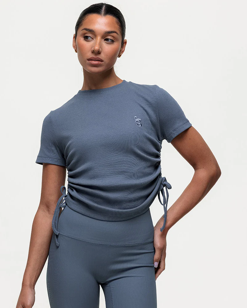 Shanti Ruched Tee - Graphite - Image 4