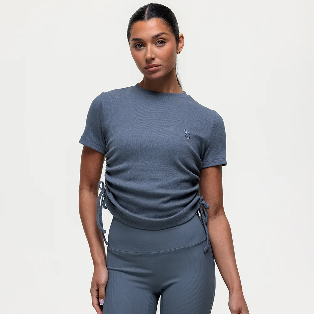 Shanti Ruched Tee - Graphite - Image 5