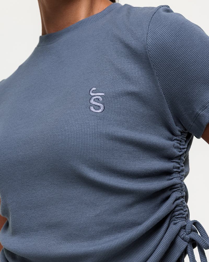 Shanti Ruched Tee - Graphite - Image 6