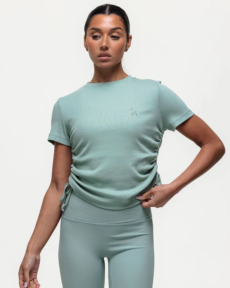 Shanti Ruched Tee - Seamoss - Image 3