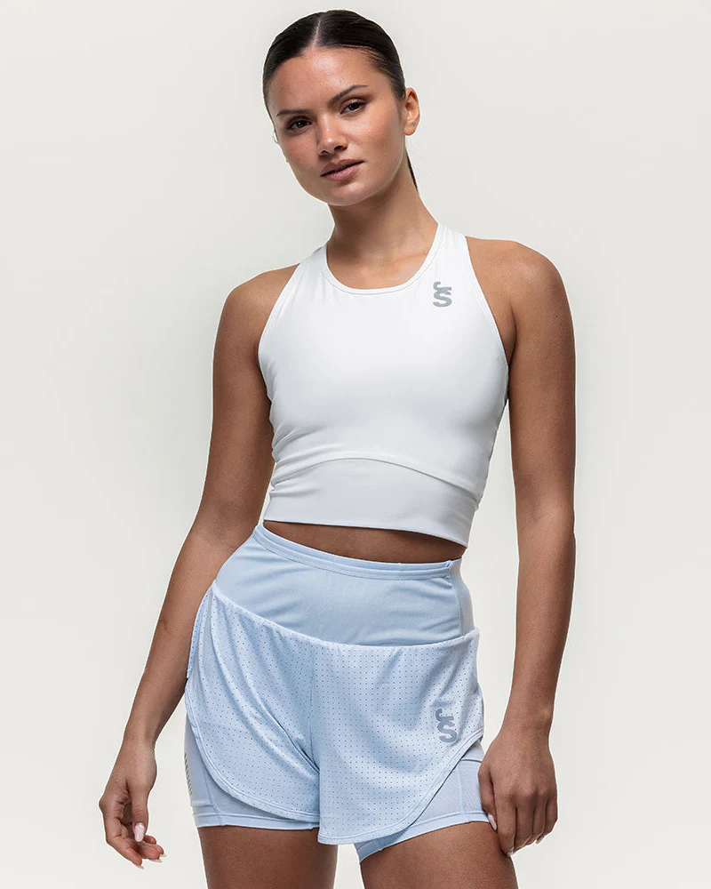 Swift Crop Run Vest - Optic White - Image 3