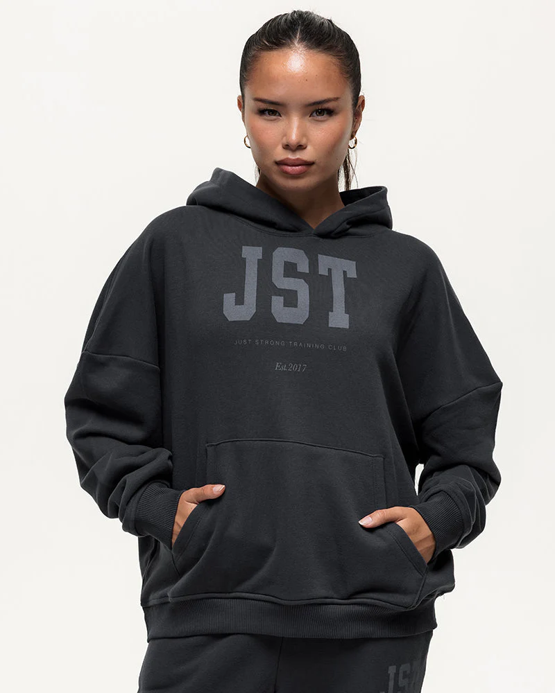 Training Club Oversized Hoodie - Washed Black - Image 3