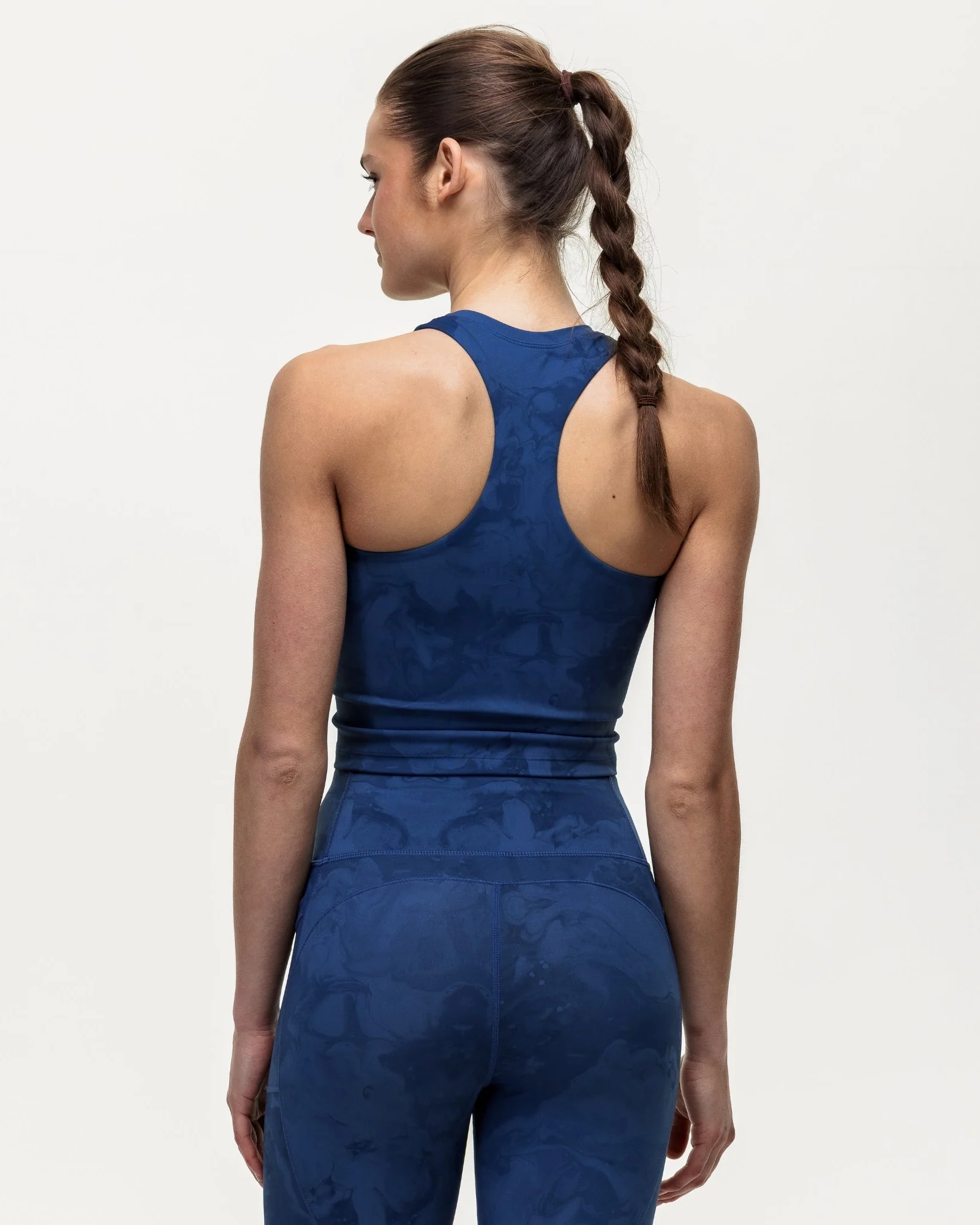 Training Crop Tank - Indigo Marble - Image 3