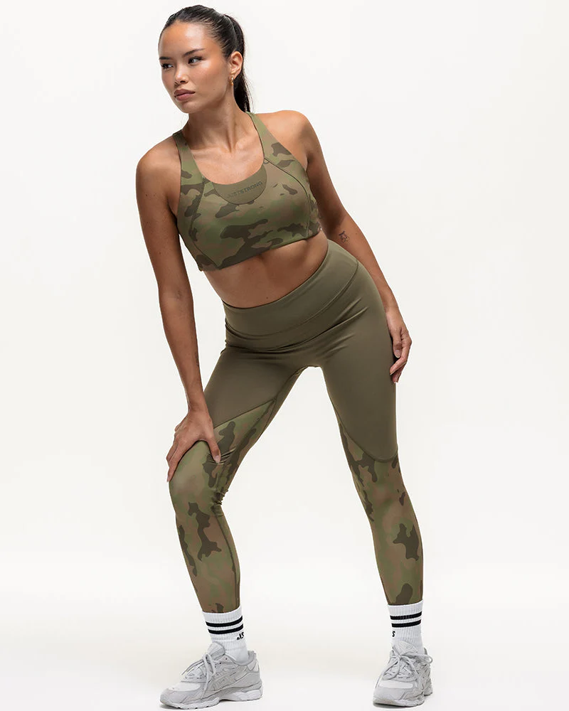 Vertex Camo High Rise Leggings - Military Green - Image 6