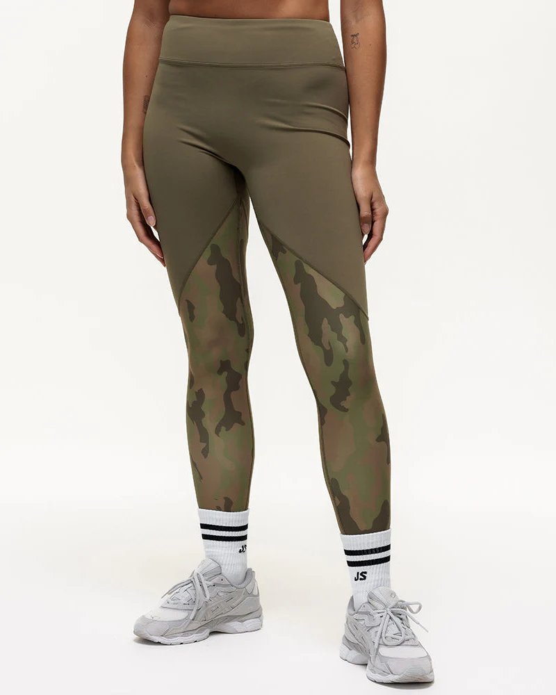 Vertex Camo High Rise Leggings - Military Green - Image 8