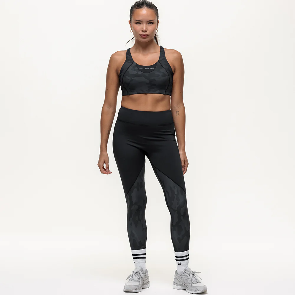 Vertex Camo Multi Strap Sports Bra - Black Onyx - Image 7