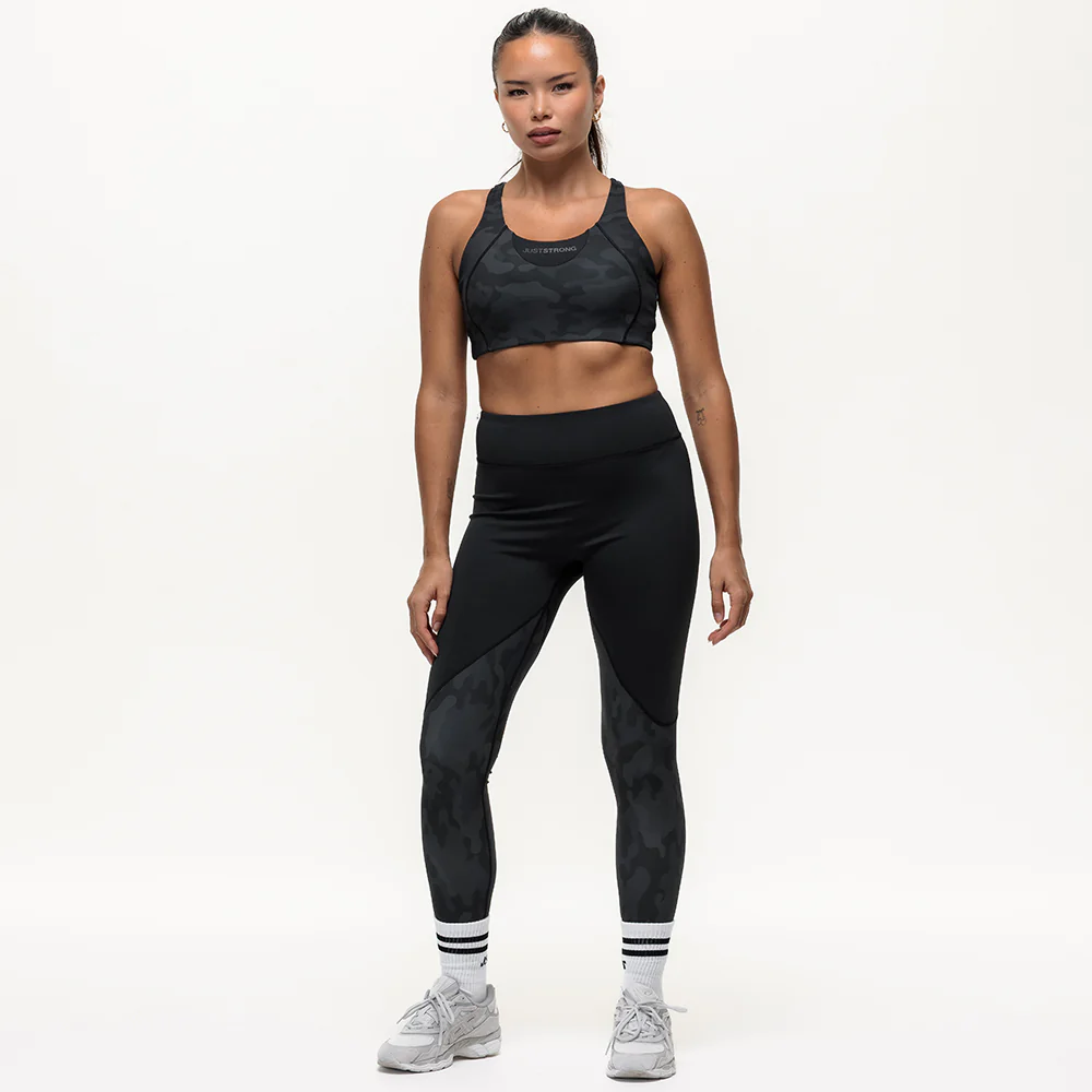 Vertex Camo Multi Strap Sports Bra - Black Onyx - Image 8