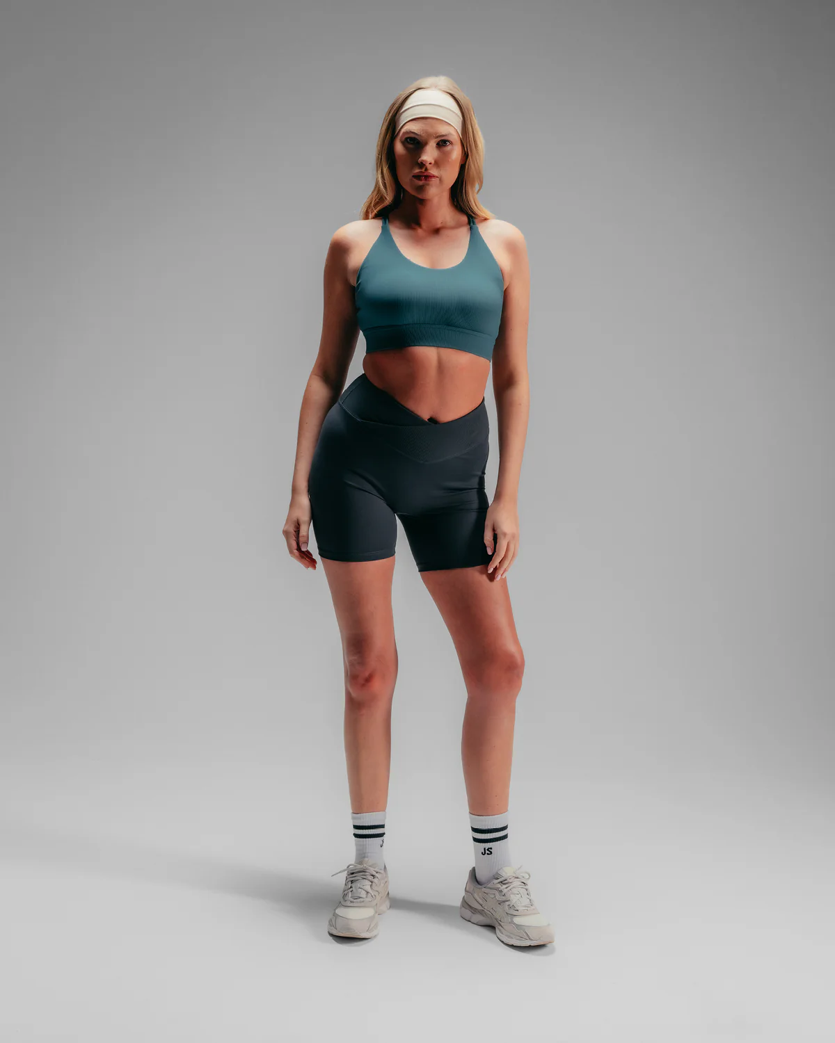 Wrap Over Cycle Shorts - Washed Black - Image 6