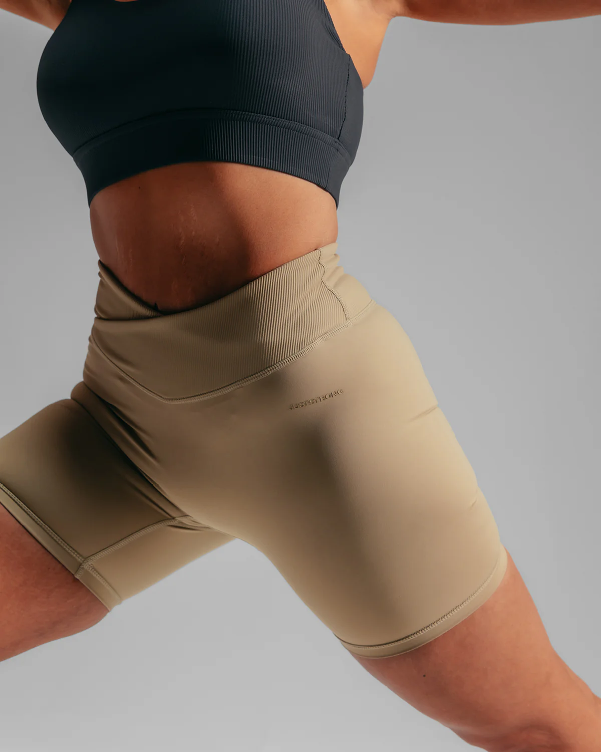 Wrap Over Cycle Shorts - Mocha