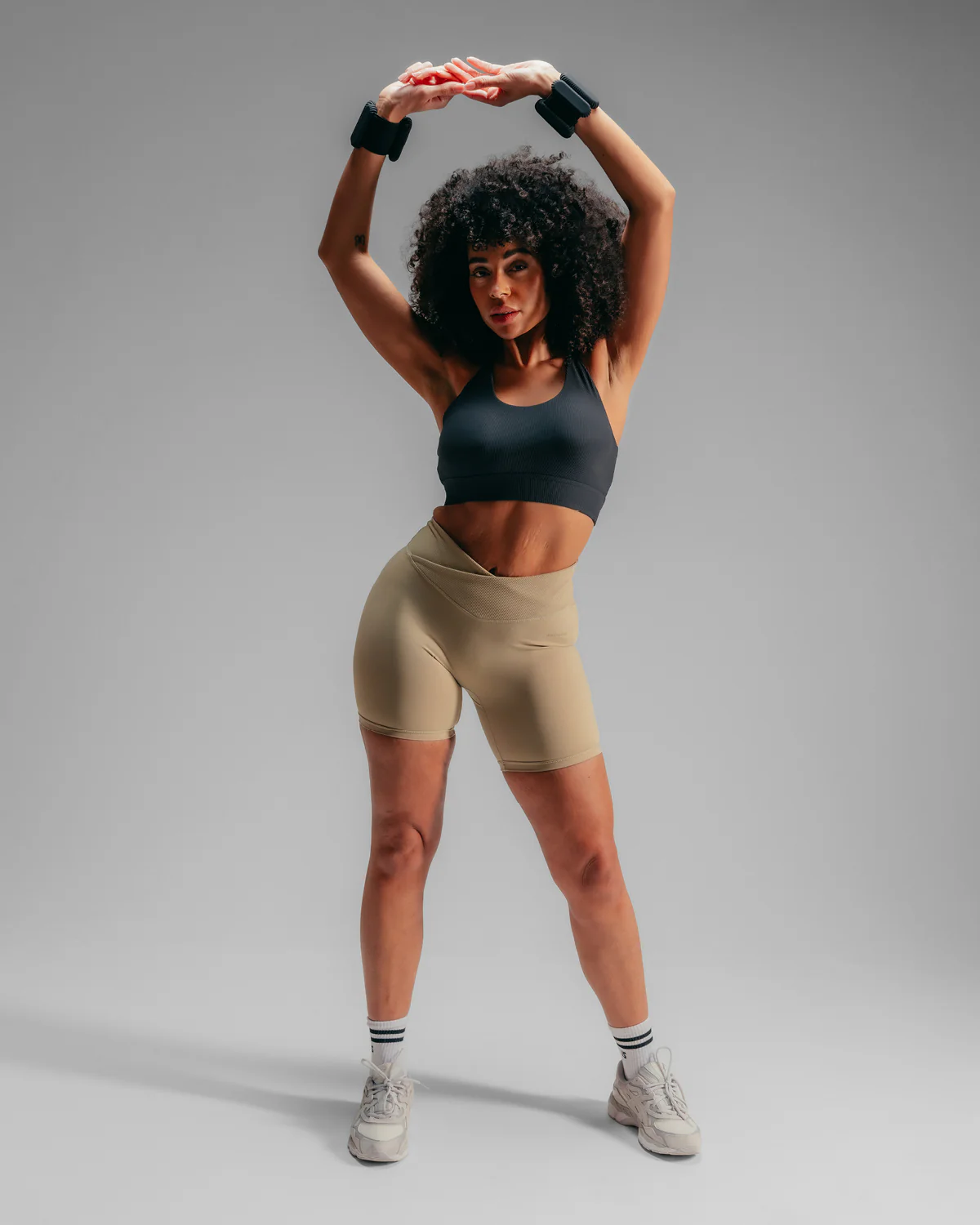 Wrap Over Cycle Shorts - Mocha - Image 4